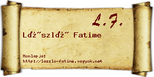László Fatime névjegykártya
