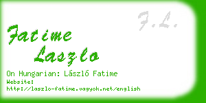 fatime laszlo business card